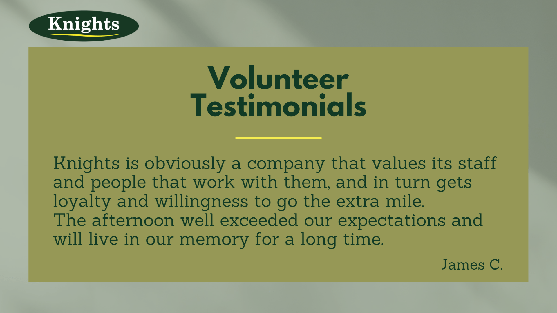 volunteer testimonial